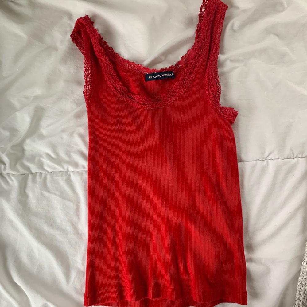 super cute red brandy melville top